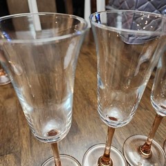 Vtg French Luminarc Pink GlassWare Lot champagne flute +