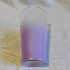 Vintage West Virginia Blendo Lavender Purple Orchid Flat Tumbler Drinking Glass