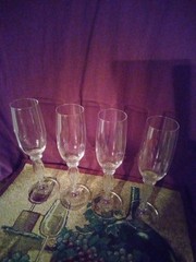 4 Vintage Mikasa Alessandra 9 1/2″ Champagne flutes Glasses Excellent Condition