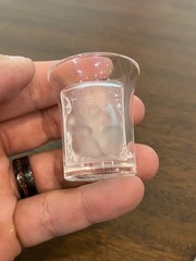 BEAUTIFUL LALIQUE Crystal «LES ENFANTS» Cherub Shot Glass SIGNED 1.75″H FRANCE