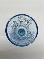 Tiara Exclusives Last Supper & Cross Glass Goblet Light Horizon Blue
