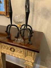 UNION STREET GLASS MANHATTAN GOLD Bordeaux Wine Glass Goblet Signed 11 AVAILABLE