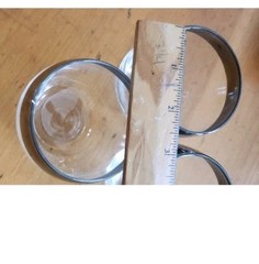 Cute As A Button Dorothy Thorpe Silverband RolyPolyGlass 6oz 3Barware Whiskey