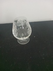 Crystal Heavy Brandy Snifter Glass Signed Celtic