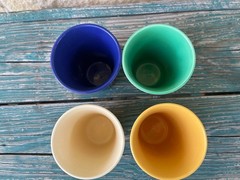 Set of 4 Vintage FIESTA Homer Laughlin Fiestaware 4.25″ Original Water Tumblers