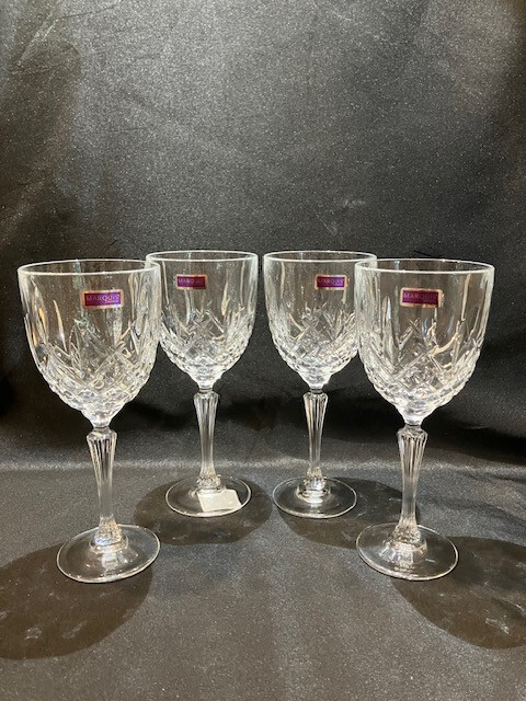 Markham by Waterford – Four Cut Crystal Water Goblets
