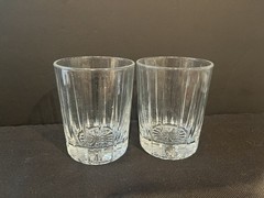 Cristal D’Arques Stanford Double Old Fashioned 2 Clear Vertical Cuts 4 1/4″ READ