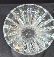 Mikasa Crystal Wine Glass, The Ritz Pattern, Round Bowl, Flared Ribbed Stem/Base