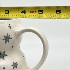 Michele Dross Ceramics Hand Made Art Pottery Mug Cup Woman In The Stars BluGreen