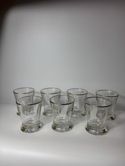 La Rochere Gold Rim Bee Tumblers Set of 7 French Glass 9 Oz Napoleon France