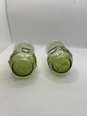 Heritage Hill Green Avocado by Anchor Hocking Glasses Set of 2 Juice Glasses 4”