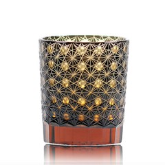 Handmade Whisky Glasses Edo Kiriko Crystal Glass Drinkware Tumbler 9oz Black