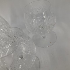 Brandy Cognac Snifter Echt Bleikristall Handgeschliffen Germany 3.25 Etch Set 3