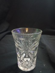 Vintage Early American Prescut Glass Star of David 4 1/4″ Glass Tumbler 8oz
