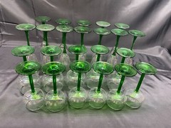 Lot of 23 Pieces (3 sizes) ~ Cristal D’Arrques Luminarc «EMERALD» France