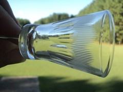 5 Vtg. Etched Sherry Cordial Shot Liquor Glasses- THUMBPRINT & SUNBURST DESIGN
