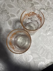 Orange And Red Fall Leaf Pattern Glasses- Set Of 2
