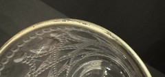 Antique/VTG Gilded-Rim Pressed Rocks/Double Old-Fashioned Glasses Set of Two (2)