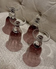 Lenox Crystal Colore Amethyst Water Goblets (4) Excellent Look