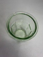 Green Depression Pre Anchor Hocking Glass Octagonal Tumbler Working Glass