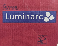 18) Luminarc Lancer 9 Oz Flat Tumblers Set Vintage Clear Cut Cristal Arcoroc Lot