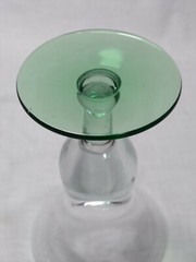 Set of 4 Vintage Hand Blown Cordial Cocktail Glasses Clear To Green 2 Oz