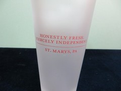 Straub Brewery 1872 Logo 5 3/4″ Beer Glass St. Mary’s PA Fiercely Independent