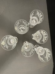SET 6 ENDINBURGH CRYSTAL THISTLE 5 1/4″ WINE GLASSES
