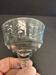 Vintage Rock Sharpe Crystal Arctic Rose Liquor Cocktail Glasses 6” – Set Of 6