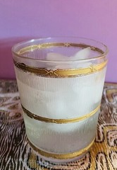 4 MCM CULVER ICICLE Rocks DOF Glasses , 22 KT.GOLD BANDS 12 Oz