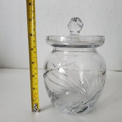 Rogaska GALLIA Jar 26% Lead Crystal Hand Crafted Yugoslavia Vintage Mint