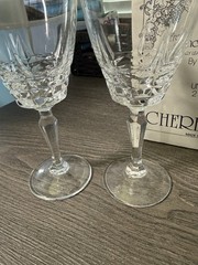 Cherbourg Crystal Champagne/Sherbet French Lead Unit #3 – Set of 2 W. M. Dalton