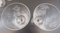 Fostoria Willow Pattern 4 1/2″ Juice Glasses & 5 3/4″ Water Glasses Footed – 5