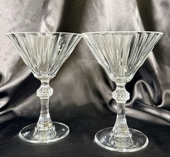 Set Of 2~Cellini~Martini Glasses~Clear Crystal~6”
