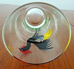 *FEDERAL GLASS (1) HAND PAINTED CROWING ROOSTER 5 ¼” TUMBLER/GLASS-#2-B66&87-E