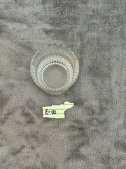 Vintage Glass Whiskey Rocks Ribbed Base Heavy