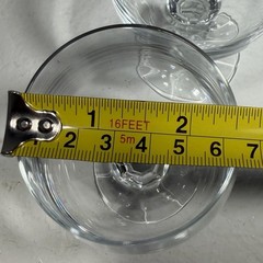 Bohemia Crystal Wine Glasses Claudia 5 3/4″ 6oz Diamond Cut Ball Stem Set of 2