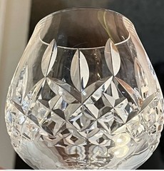 Set of 2 WATERFORD CRYSTAL Lismore Pattern Brandy Snifters Glasses VTG IRELAND
