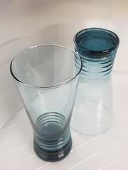 Libbey Glass * Nexus * Vintage Tall Retro Drinking Glasses * Blue 6-3/4″ * 4pc