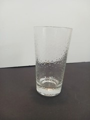 Vintage Clear Textured Glass Heavy 6¼» Tall Pebble Bumpy Watermelon Seed Rain
