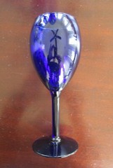 Pair of PIER 1 Cobalt P1C13 Water / Wine Goblets 7 7/8″