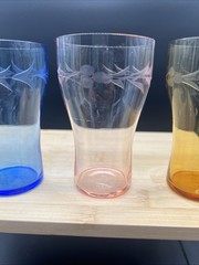 VTG FABERWARE Glass Holder w/4 Etched Glasses