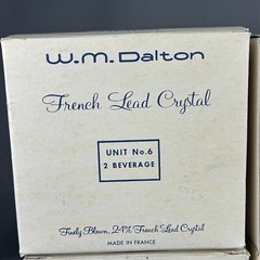 W M Dalton French Lead Crystal #6 Tumbler Glass Set of 8 NEW