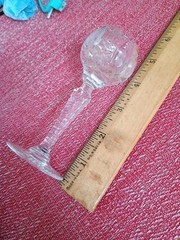 2 Pc Vtg Beyer Germany Cordials Heavy Crystal Stemware Small Size