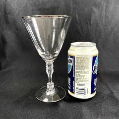 4 Tiffin Franciscan Montclair Platinum Trim Crystal Water Wine Goblet 7” Glasses