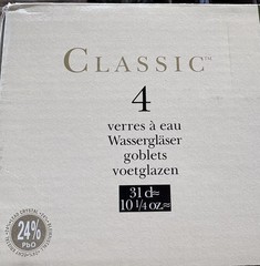 8 Cristal De Arques 24% Lead Crystal Stemmed Goblits With Original Boxes 10.25oz