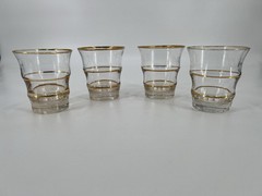 MCM GOLD TRIM GLASSES Set Of 4