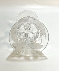 🌿 Signed Edinburgh Scotland Cut Crystal in the Thistle Pattern 4.5” Tall