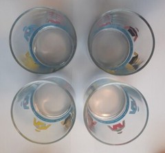 Vintage Lot of 4 Bay Meadows Racecourse Tumbler Glasses Featuring Jockey Silks