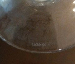 Set of 6 Vintage Lenox HEATHER Pink Floral Etched 11” Crystal Champagne Flutes